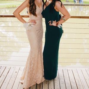 Windsor Lace Formal Prom Dress W/ Slit